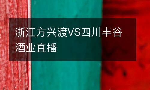 浙江方興渡VS四川豐谷酒業直播